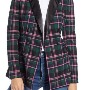 1901 Double Breasted Plaid Blazer Size 10